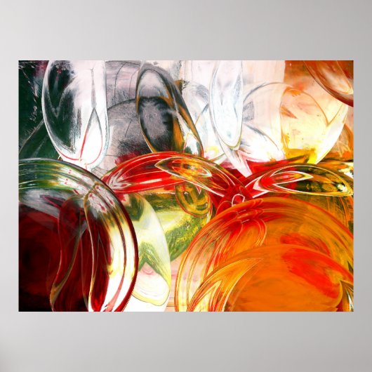 Computer Abstract Posters - Digitaler Kunst Druck Poster (Vorne)