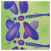 Computer Art Dragonfly (Limettengrün) Stoff (Nahaufnahme)