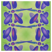 Computer Art Dragonfly (Limettengrün) Stoff (Muster)