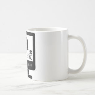 Computer-Aussenseiter-Mädchen-Frau Kaffeetasse