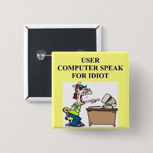 Computer-Aussenseiterwitz Button (Vorne & Hinten)