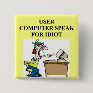 Computer-Aussenseiterwitz Button