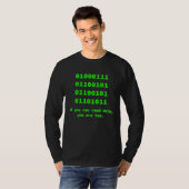 Computer-Binär-Code-Programmierer Software-Ingenie T-Shirt (Vorne ganz)