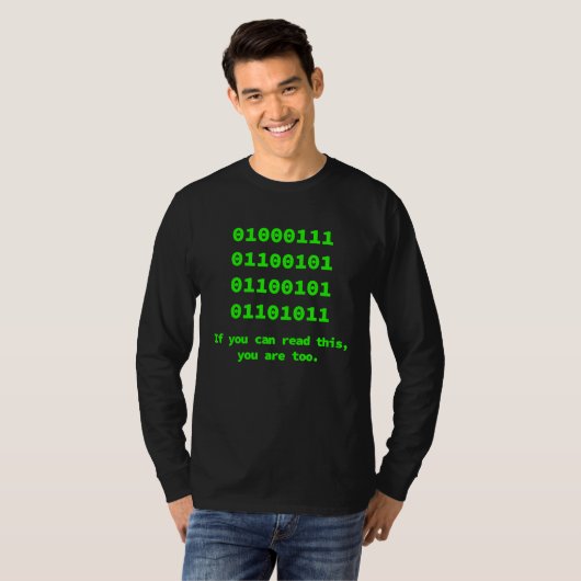 Computer-Binär-Code-Programmierer Software-Ingenie T-Shirt (Vorne ganz)