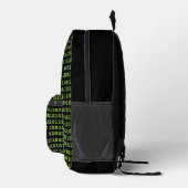 Computer-Binärcode Bedruckter Rucksack (Rechts)