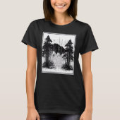 Computer Binary Code Programmer Forest Landscape T-Shirt (Vorderseite)