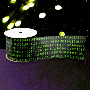 Computer Binary One & Zero Coding SciFi / Tech Satinband