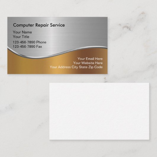 Computer Business Card Visitenkarte (Vorne/Hinten)