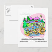 Computer Camp Funny T-Shirts Tasse Geschenke etc. Postkarte (Vorne/Hinten)
