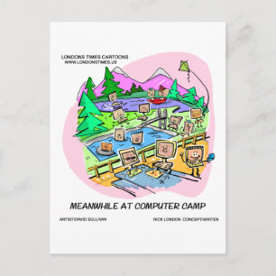 Computer Camp Funny T-Shirts Tasse Geschenke etc. Postkarte