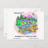 Computer Camp Funny T-Shirts Tasse Geschenke etc. Postkarte (Vorne/Hinten)