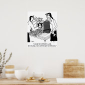 Computer-Cartoon 1870 Poster (Küche)