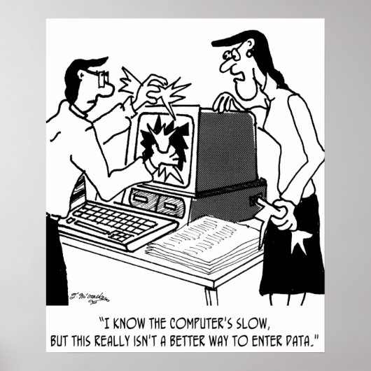 Computer-Cartoon 1870 Poster (Vorne)