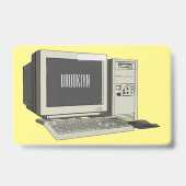Computer-Cartoon-Illustration Ausweis (Rückseite)