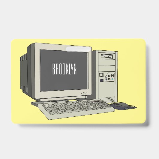 Computer-Cartoon-Illustration Ausweis (Vorderseite)