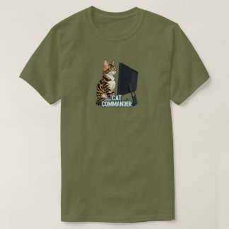 Computer Cat Commander Linux Bengalischer T - Shir T-Shirt