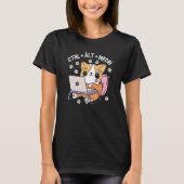 Computer Cat Programmer Hacker Kitten T-Shirt (Vorderseite)