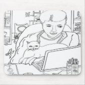 Computer 💻 Chat 🐈 ⬛ Mousepad (Vorne)