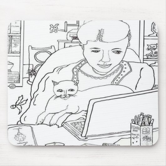 Computer 💻 Chat 🐈 ⬛ Mousepad (Vorne)