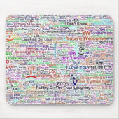 Computer Chat Word Art Mousepad (Vorne)