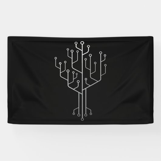 Computer-Chip-Baum-Programmierer Coder Ingenieur T Banner (Horizontal)