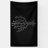 Computer-Chip-Baum-Programmierer Coder Ingenieur T Banner (Vertikal)