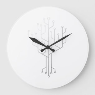 Computer-Chip-Baum-Programmierer Coder Ingenieur T Große Wanduhr