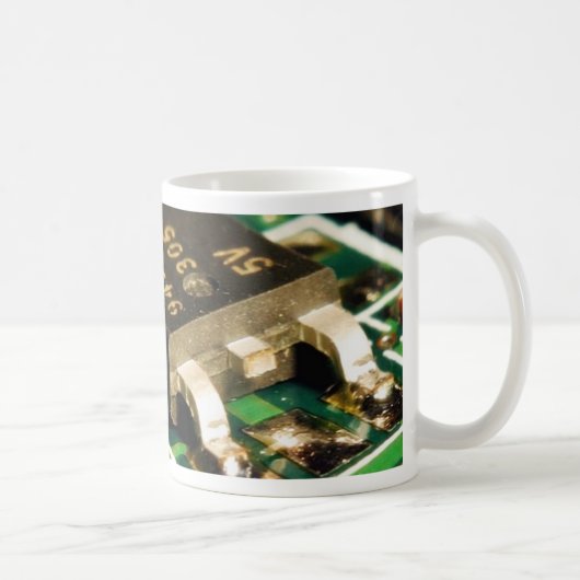 Computer-Chip-Stromkreise Kaffeetasse (Rechts)