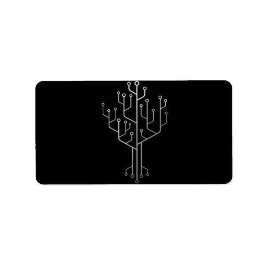 Computer-Chip-Tree-Programmierer-Tschernoteningeni Adressaufkleber (Vorne)