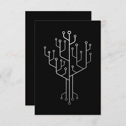 Computer-Chip-Tree-Programmierer-Tschernoteningeni Begleitkarte (Vorne/Hinten)