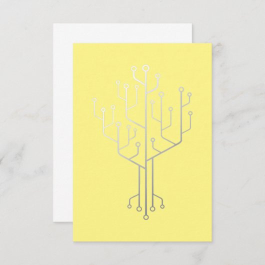 Computer-Chip-Tree-Programmierer-Tschernoteningeni Dankeskarte (Vorne/Hinten)