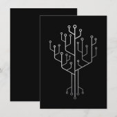 Computer-Chip-Tree-Programmierer-Tschernoteningeni Einladung (Vorne/Hinten)