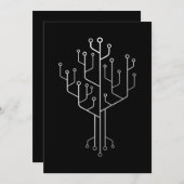 Computer-Chip-Tree-Programmierer-Tschernoteningeni Einladung (Vorne/Hinten)