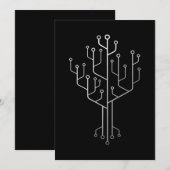 Computer-Chip-Tree-Programmierer-Tschernoteningeni Feiertagskarte (Vorne/Hinten)