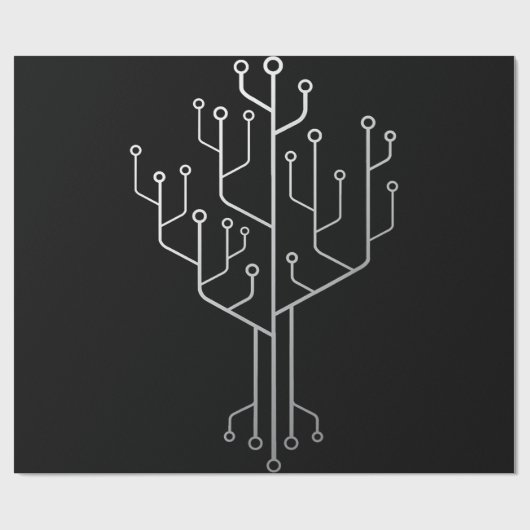 Computer-Chip-Tree-Programmierer-Tschernoteningeni Geschenkpapier (Flach)