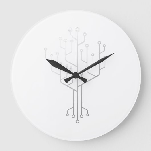Computer-Chip-Tree-Programmierer-Tschernoteningeni Große Wanduhr (Vorderseite)