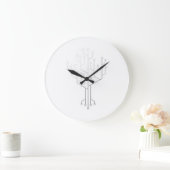 Computer-Chip-Tree-Programmierer-Tschernoteningeni Große Wanduhr (Zuhause)
