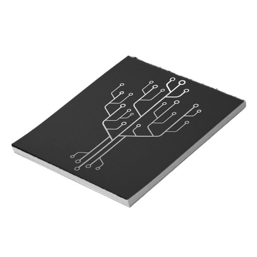 Computer-Chip-Tree-Programmierer-Tschernoteningeni Notizblock (Rotiert)