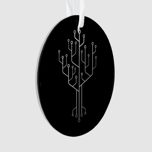 Computer-Chip-Tree-Programmierer-Tschernoteningeni Ornament (Vorderseite)