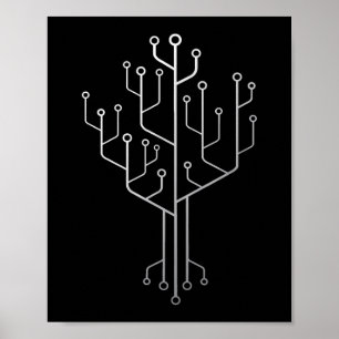 Computer-Chip-Tree-Programmierer-Tschernoteningeni Poster