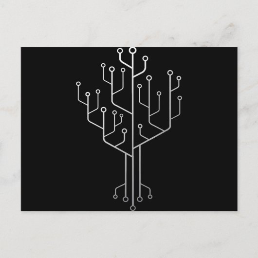 Computer-Chip-Tree-Programmierer-Tschernoteningeni Postkarte (Vorderseite)