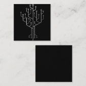 Computer-Chip-Tree-Programmierer-Tschernoteningeni Quadratische Visitenkarte (Vorne/Hinten)