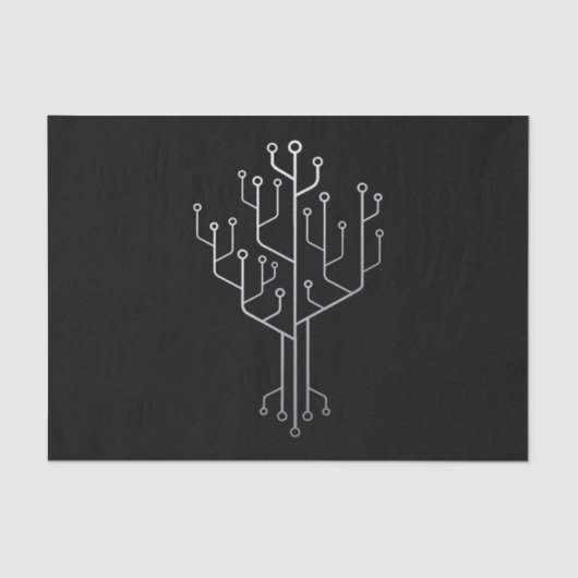 Computer-Chip-Tree-Programmierer-Tschernoteningeni Seidenpapier (Vorderseite)