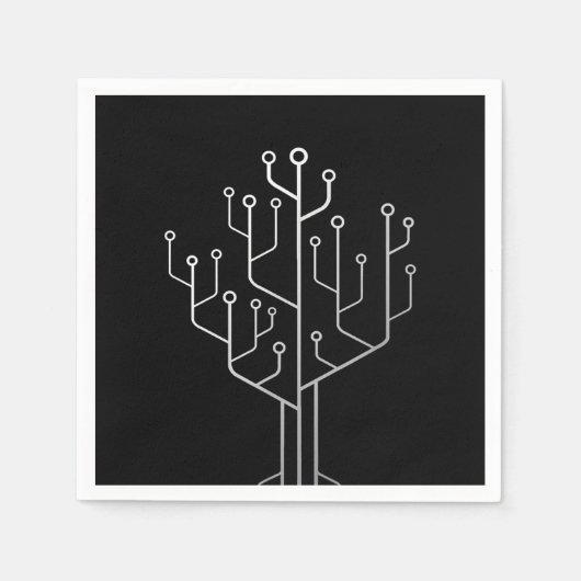Computer-Chip-Tree-Programmierer-Tschernoteningeni Serviette (Vorderseite)