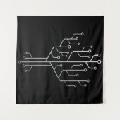 Computer-Chip-Tree-Programmierer-Tschernoteningeni Wandteppich (Vorderseite (Horizontal))