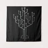 Computer-Chip-Tree-Programmierer-Tschernoteningeni Wandteppich (Vorderseite)