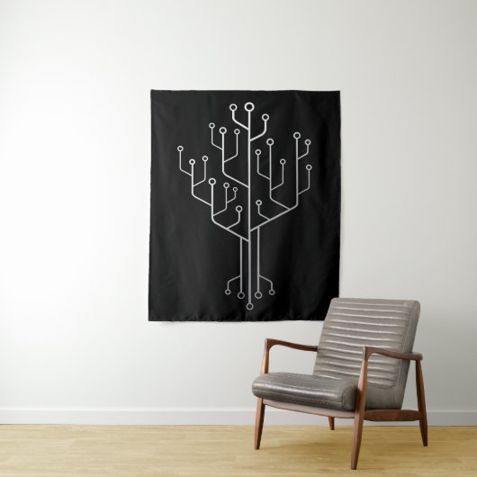 Computer-Chip-Tree-Programmierer-Tschernoteningeni Wandteppich (Beispiel)
