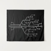 Computer-Chip-Tree-Programmierer-Tschernoteningeni Wandteppich (Vorderseite (Horizontal))