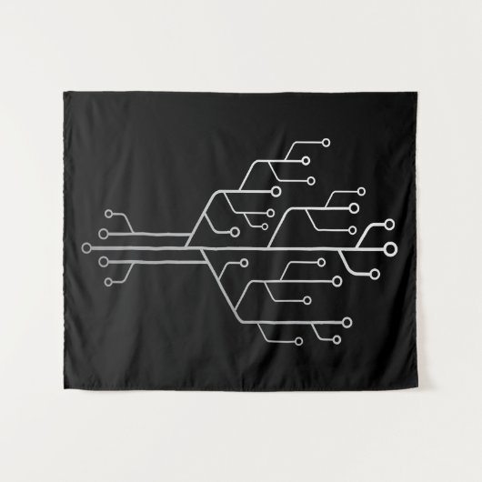 Computer-Chip-Tree-Programmierer-Tschernoteningeni Wandteppich (Vorderseite (Horizontal))