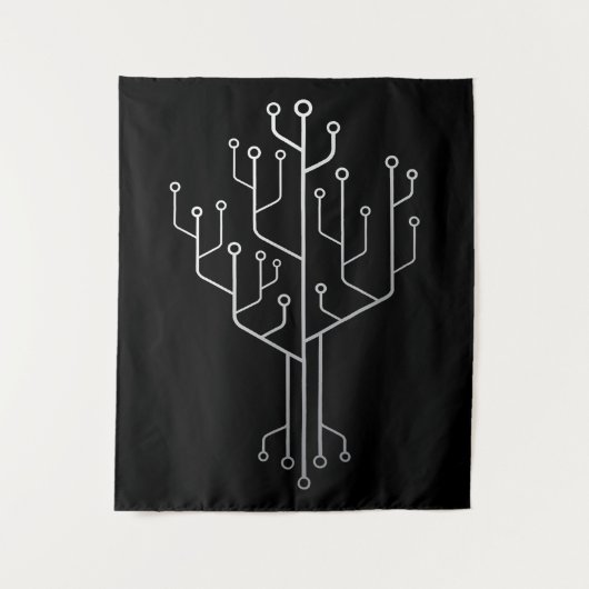 Computer-Chip-Tree-Programmierer-Tschernoteningeni Wandteppich (Vorderseite)
